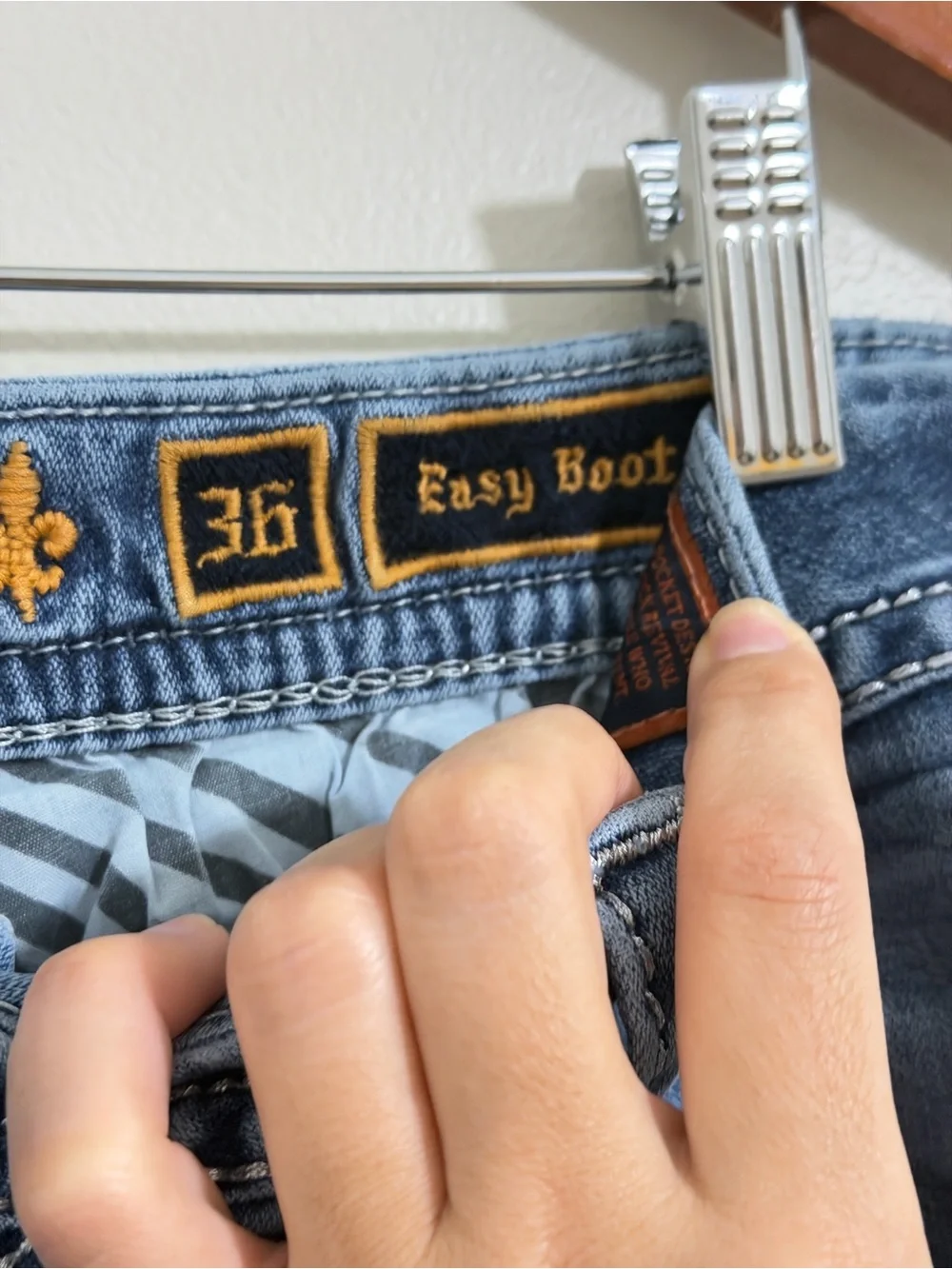 Rock Revival Jean Easy BootCut Retro City Luxury Haines Women EUC Size 36